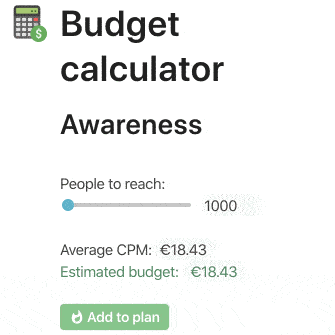 Activation Budgets based on your objectives and benchmarks